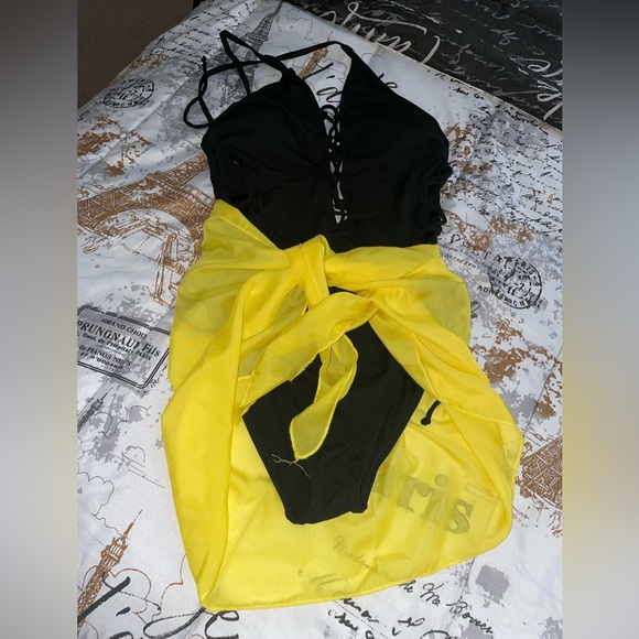 One Piece Swimsuit with Wrap - Picture 9 of 10